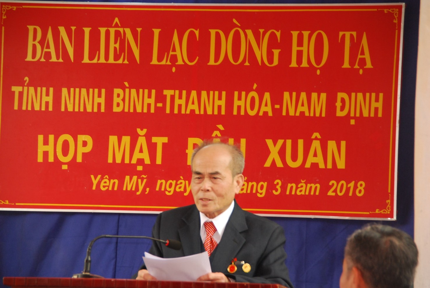 Ông Tạ Gia Cát – Lão thành cách mạng -Họ Tạ Tri Thủy-Phú Xuyên-HN phát biểu 18/3/2018