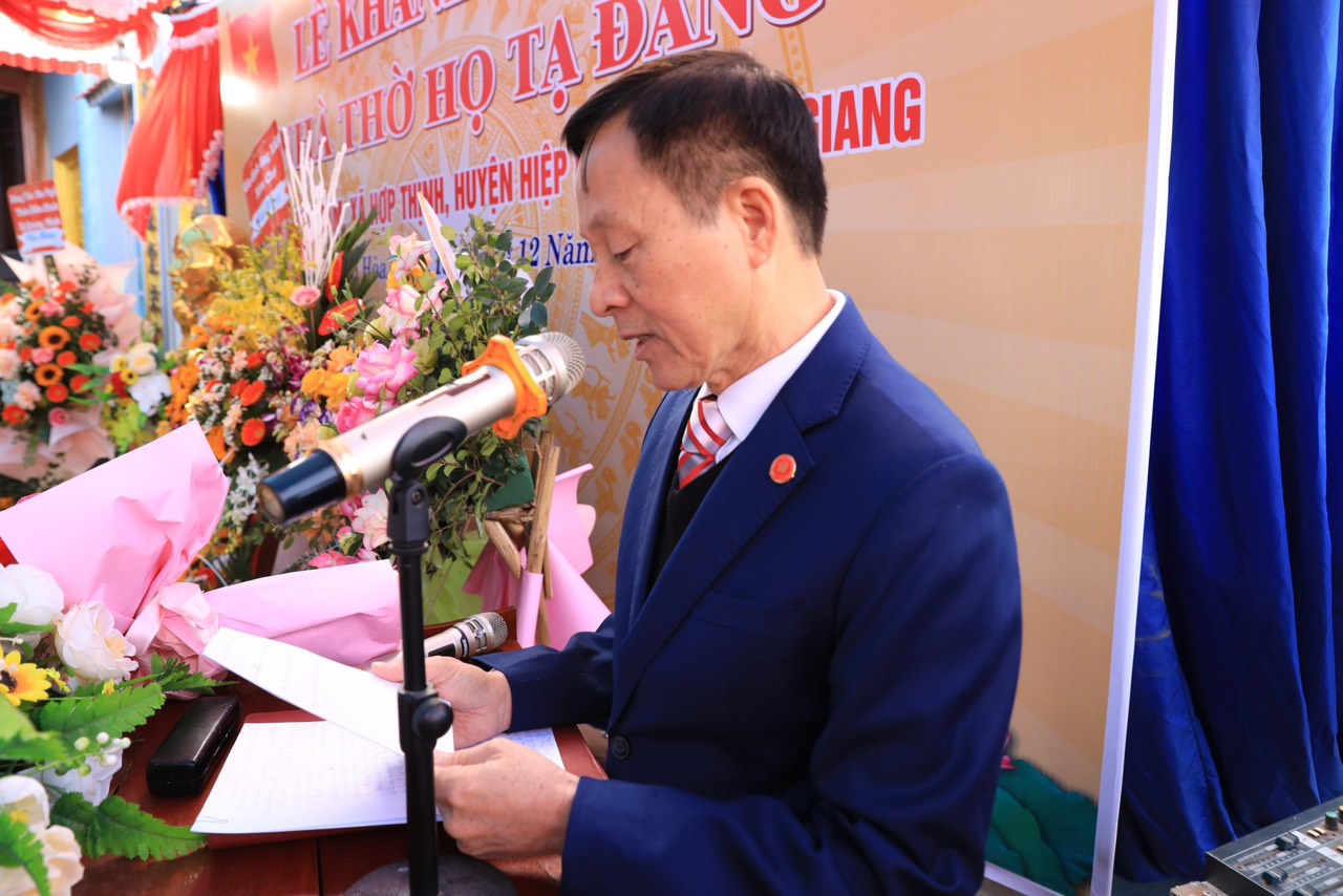 ông Tạ Quốc Bình PCT.HĐHTVN đại diện HĐHTVN phát biểu