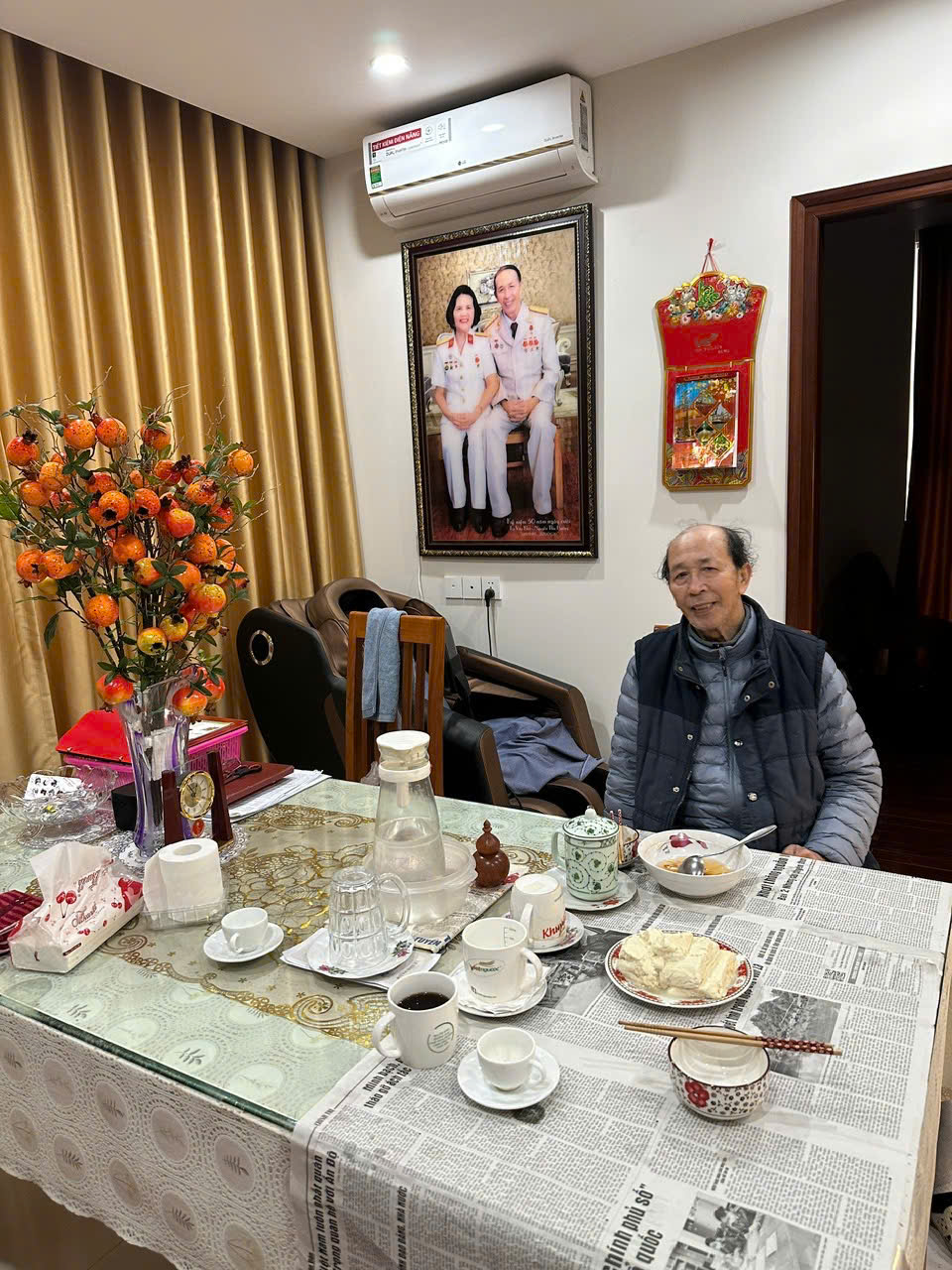 cụ Tạ Văn Khá tại tư gia